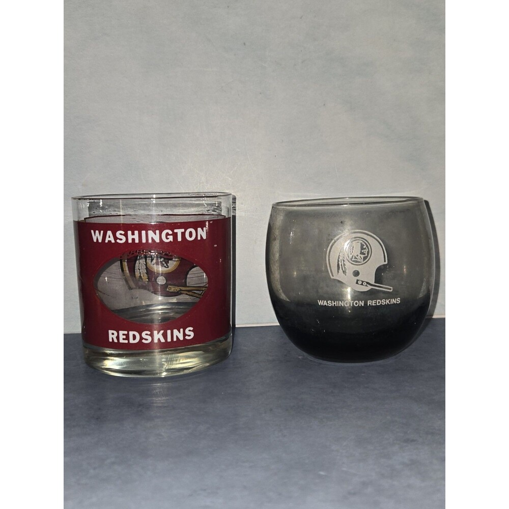 Vtg. Washington Redskins Lowball Glasses (AA)